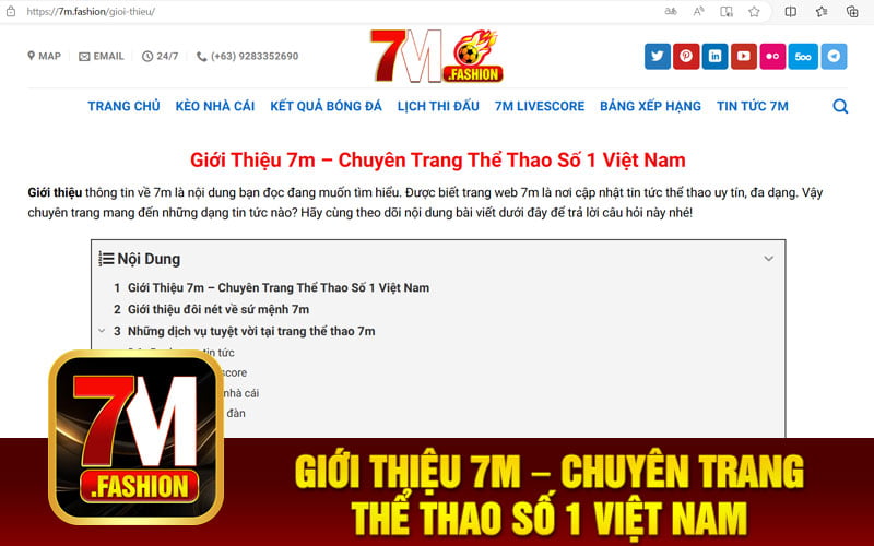 Giới Thiệu 7m – Chuyên Trang Thể Thao Số 1 Việt Nam