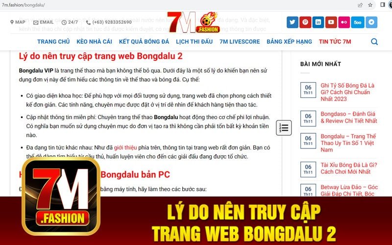 Lý do nên truy cập trang web Bongdalu 2